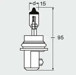 Лампа (картон 1шт) HB5 12,8В 60/55Вт PX29T Американські автомобілі OSRAM 9007 (фото 1)