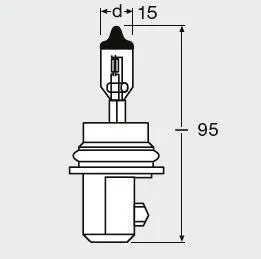 Лампа (картон 1шт) HB5 12,8В 60/55Вт PX29T Американські автомобілі OSRAM 9007