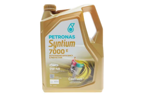 Олива 0W40 SYNTIUM 7000 E (5L) (MB 229.5/MB 229.3/VW 502.00/505.00/LL-01/RN0710/Ford WSS-M2C937-A) PETRONAS Petronas 70722M12EU