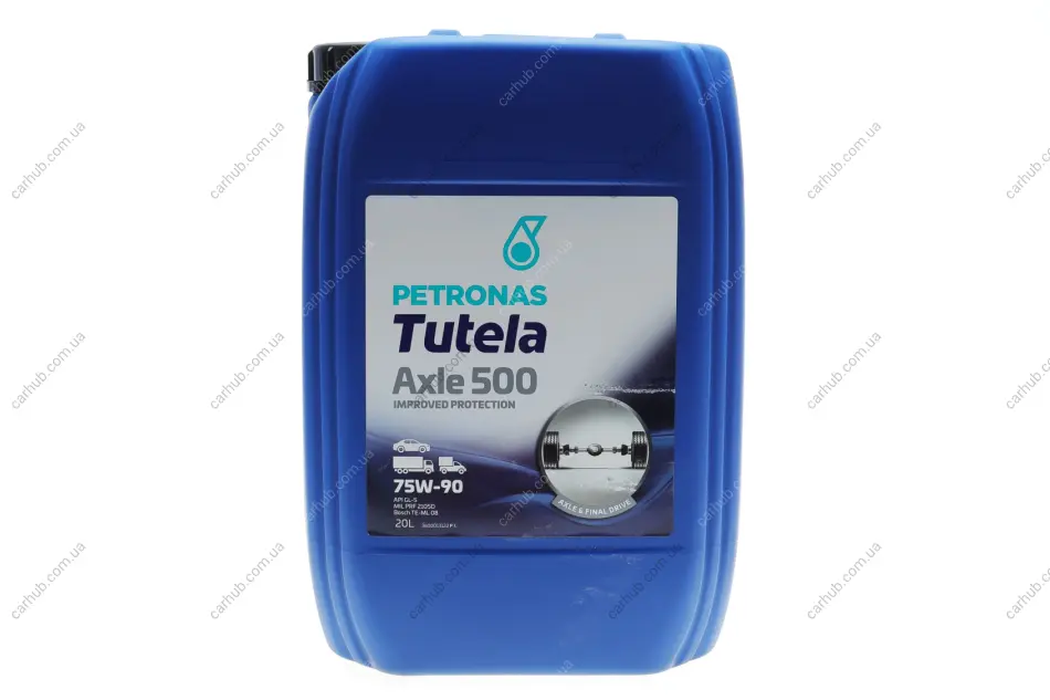 Олива 75W90 TUTELA AXLE 500 (20L) API GL-5 (MIL PRF 2105D/ZF TE-ML 07A/TE-ML 08/Bosch TE-ML 08) Petronas 76631R41EU (фото 1)
