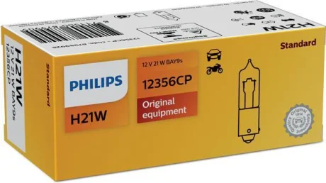 Автолампа H21W BAY9S 12V 21W PHILIPS 12356CP
