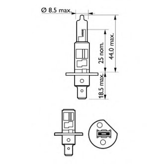 Автолампа галогенна 100W PHILIPS 12454RAC1