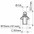 Автолампа BAX BX8.3d 12V 1.2W Black в панель приборів PHILIPS 12597CP (фото 3)