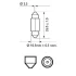 Автолампа SV8,5 C10W 12V 10W 30mm LongerLife EcoVision PHILIPS 12860LLECOCP (фото 3)