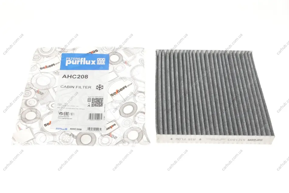 Фільтр салону Mazda 6 08/02- (вугільний) PURFLUX Purflux AHC208 (фото 1)
