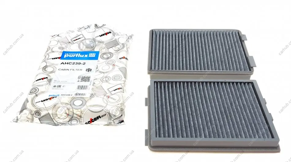 Фільтр салону BMW 5 (E39) (вугільний) (к-кт 2шт.) PURFLUX Purflux AHC239-2 (фото 1)