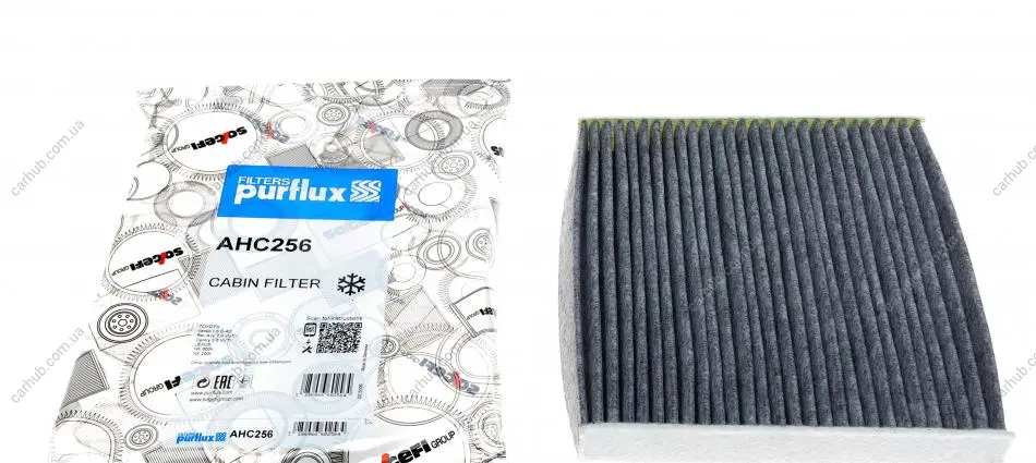Фільтр салону Toyota Auris/Yaris 05- (вугільний) PURFLUX Purflux AHC256 (фото 1)