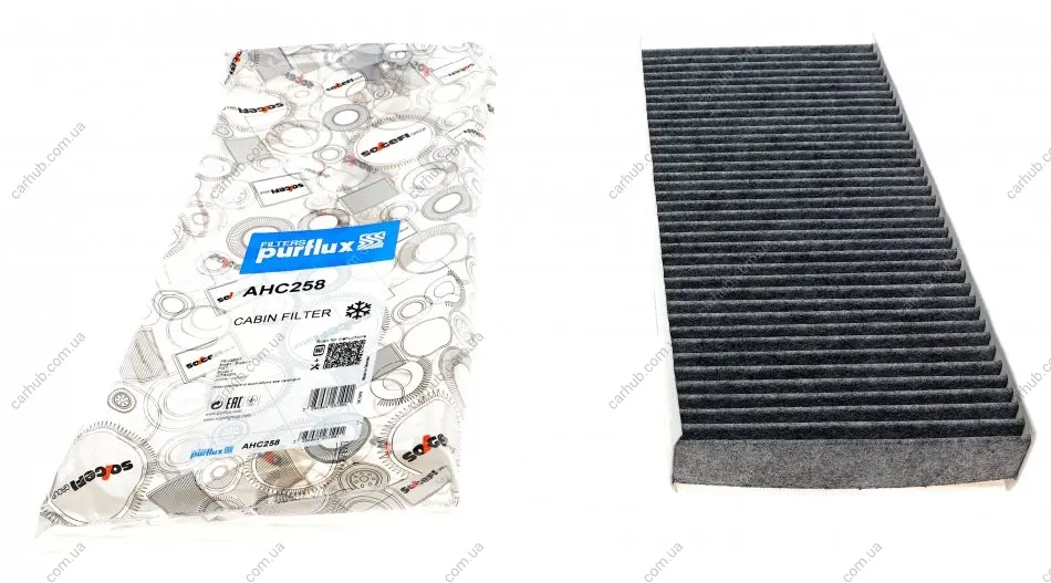 Фільтр салону Fiat Scudo/Citroen Jumpy/Peugeot Expert 1.6-2.0 HDi 07- (вугільний) PURFLUX Purflux AHC258 (фото 1)