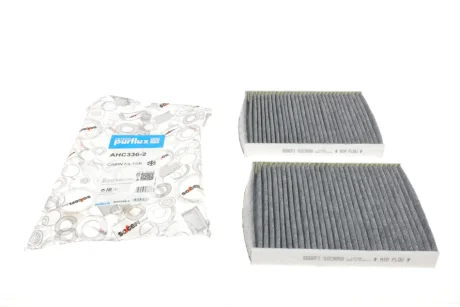Фільтр салону BMW 5 (F10)/7 (F01) 2.0-6.0 08- (вугільний) (к-кт 2 шт.) PURFLUX Purflux AHC336-2