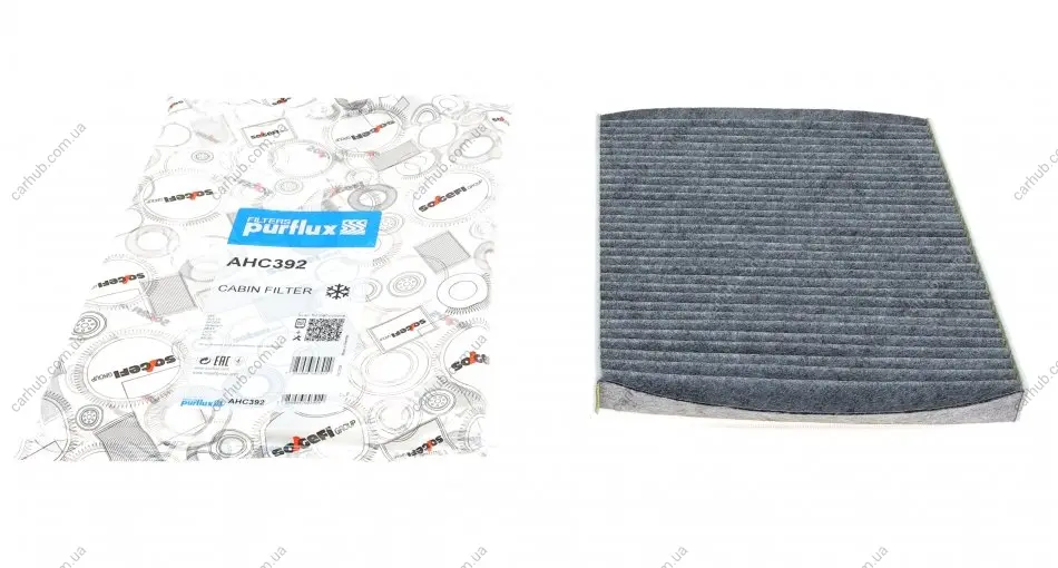 Фільтр салону VW Golf 1.2-1.4TSI/1.6-2.0TDI 12- (вугільний) PURFLUX Purflux AHC392 (фото 1)