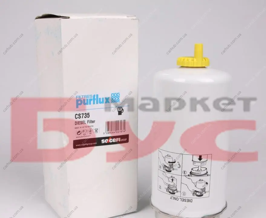 Фільтр паливний Ford Transit 2.0/2.4TDCi 02-06 PURFLUX Purflux CS735 (фото 1)