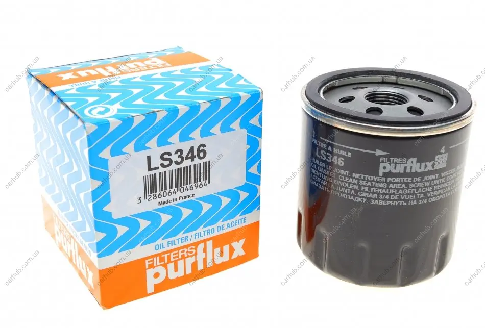 Фільтр масляний Citroen Berlingo/Peugeot Partner/Fiat Scudo 1.8/1.9D/1.4i/1.8i 96-99 PURFLUX Purflux LS346 (фото 1)