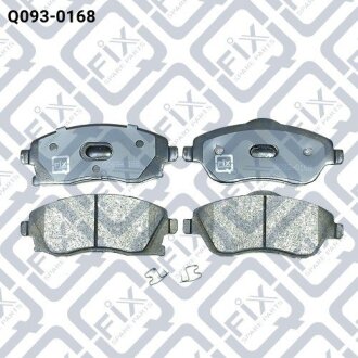 Колодки гальмівні передні Opel Corsa C 00–/Combo 01–/Meriva 04–/Tigra 04– (система TRW) Q-fix Q0930168
