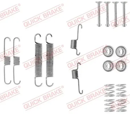 Монтажний набір гальмівної колодки (AKEBONO) DAIHATSU CUORE V, MOVE 0.8/1.0 01.97-02.03 QUICK BRAKE 1050012 (фото 1)