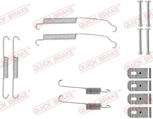 Монтажний набір гальмівної колодки (LUCAS) MAZDA 2 TOYOTA IQ 1.0-1.6D 07.07- QUICK BRAKE 1050015 (фото 1)