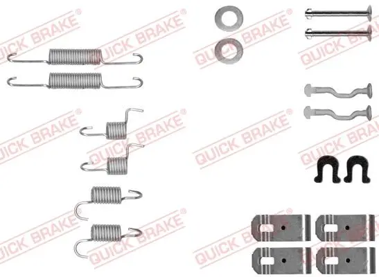 Монтажний набір гальмівної колодки (UKENDT) NISSAN X-TRAIL III SUBARU FORESTER, XV 1.6-2.5 03.12- QUICK BRAKE 1050028 (фото 1)