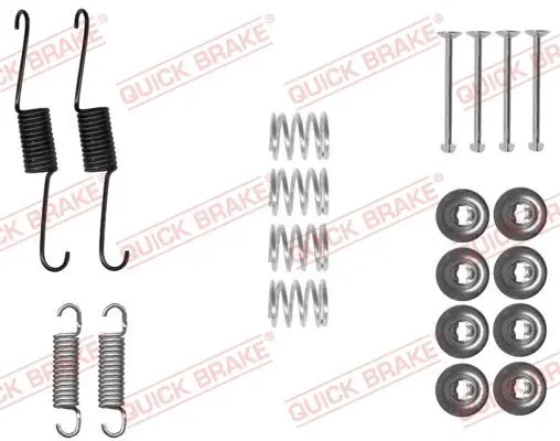 Монтажний набір гальмівної колодки (UKENDT) NISSAN LEAF TOYOTA PRIUS C, VERSO S, YARIS 1.3-Electric 11.10- QUICK BRAKE 1050031 (фото 1)