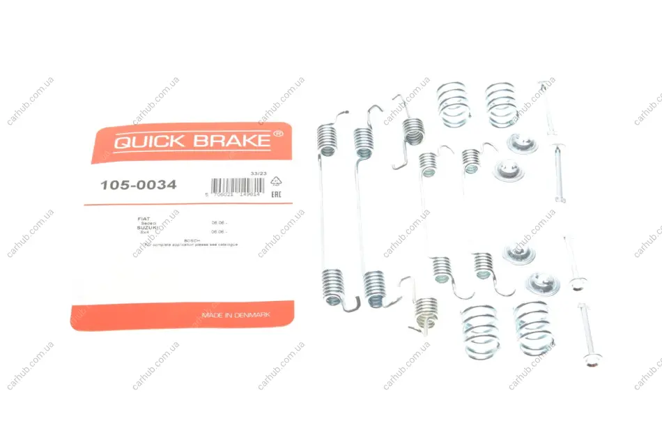 Монтажний набір гальмівної колодки FIAT SEDICI NISSAN QASHQAI I SUZUKI SX4 1.5-2.0D 06.06- QUICK BRAKE 105-0034 (фото 1)
