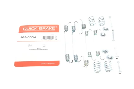 Монтажний набір гальмівної колодки FIAT SEDICI NISSAN QASHQAI I SUZUKI SX4 1.5-2.0D 06.06- QUICK BRAKE 105-0034
