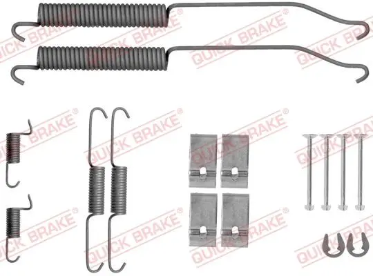 Монтажний набір гальмівної колодки NISSAN NAVARA NP300, X-TRAIL III RENAULT ALASKAN 1.6-3.0D 07.05- QUICK BRAKE 1050036 (фото 1)