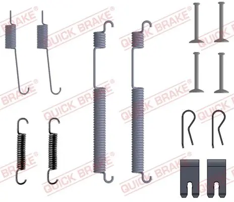 Монтажний набір гальмівної колодки SEAT IBIZA V SKODA RAPID VW POLO V 1.0-1.6D 05.10- QUICK BRAKE 1050053 (фото 1)