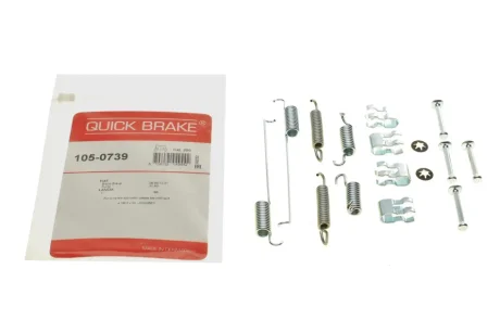 Комплект пружинок колодок стояночного гальма Fiat Brava/Bravo 93- (Lockheed) (180x30) QUICK BRAKE 105-0739