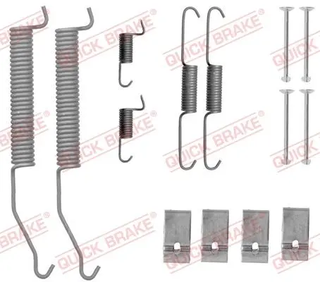 Монтажний набір гальмівної колодки (ZF) FORD RANGER MAZDA B-SERIE, BT-50 1.8-3.2D 06.99- QUICK BRAKE 1050812 (фото 1)