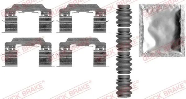 Монтажний набір гальмівних колодок передн PEUGEOT 2008 I, 308, 308 II 1.2-2.0D 03.13- QUICK BRAKE 1090007 (фото 1)