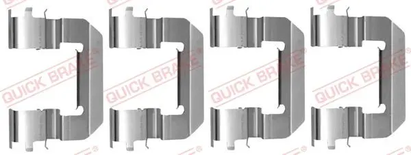Монтажний набір гальмівних колодок передн FIAT PUNTO HYUNDAI I30, VELOSTER KIA CEE\'D, CERATO III, CERATO KOUP III, PRO CEE\'D 0.9-2.0 03.11- QUICK BRAKE 1090014 (фото 1)