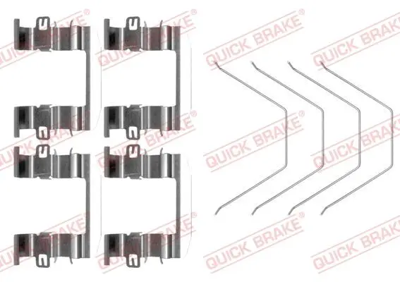 Монтажний набір гальмівних колодок передн FORD S-MAX KIA SORENTO III 1.5-3.5 01.15-04.23 QUICK BRAKE 1090016 (фото 1)