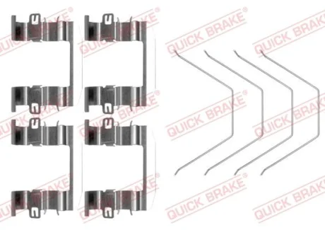 Монтажний набір гальмівних колодок передн FORD S-MAX KIA SORENTO III 1.5-3.5 01.15-04.23 QUICK BRAKE 1090016