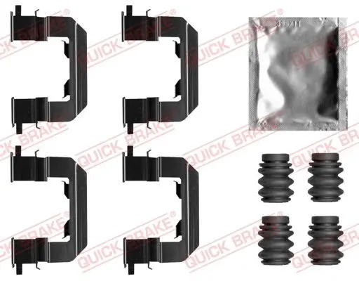 Монтажний набір гальмівних колодок передн FIAT 500L KIA CARENS IV 0.9-2.0 09.12- QUICK BRAKE 1090019 (фото 1)