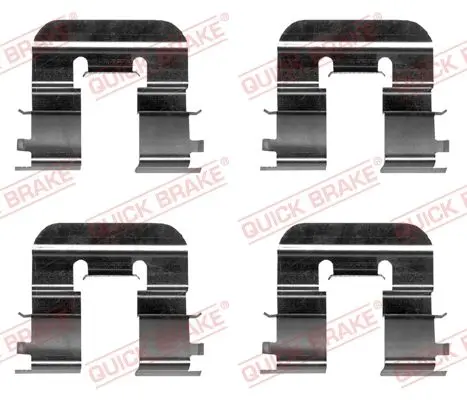 Монтажний набір гальмівних колодок задн CITROEN C3 II HYUNDAI I10 III, I30 KIA CEE\'D, CERATO III, CERATO KOUP III, PRO CEE\'D, SOUL II 1.0-Electric 09.09- QUICK BRAKE 1090024 (фото 1)