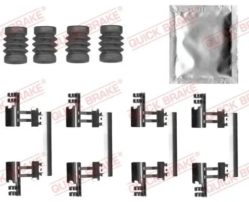 Монтажний набір гальмівних колодок передн MAZDA 3, CX-3 OPEL CORSA E 1.2-2.2D 07.13- QUICK BRAKE 1090027 (фото 1)