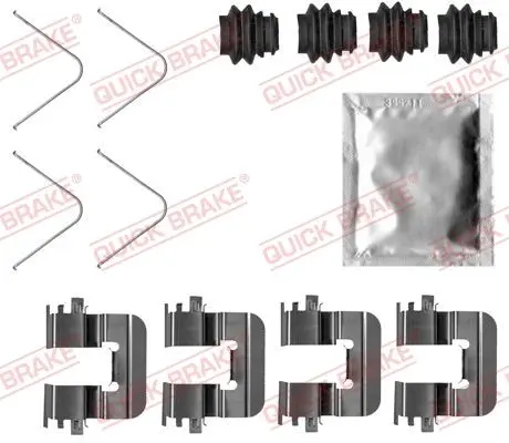 Монтажний набір гальмівних колодок задн HYUNDAI I30 KIA CARENS IV OPEL CROSSLAND X / CROSSLAND 1.2-2.0 11.11- QUICK BRAKE 1090033 (фото 1)