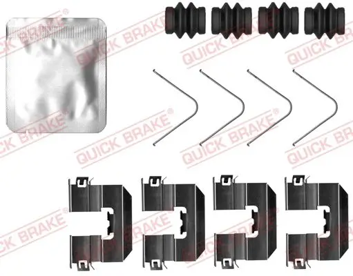 Монтажний набір гальмівних колодок задн KIA CARENS IV OPEL CROSSLAND X / CROSSLAND 1.2-2.0 03.13- QUICK BRAKE 1090034 (фото 1)