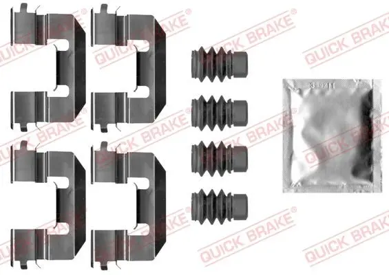 Монтажний набір гальмівних колодок передн ALFA ROMEO MITO FIAT TIPO 0.9-1.6D 04.13- QUICK BRAKE 1090038 (фото 1)