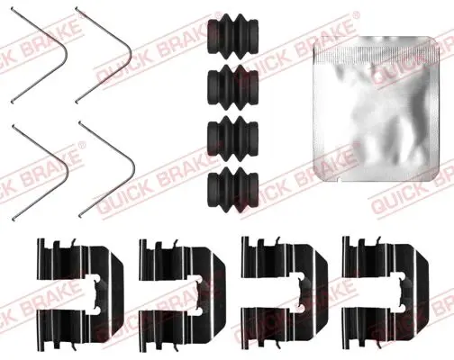 Монтажний набір гальмівних колодок задн HYUNDAI I20 ACTIVE, I20 II OPEL KARL 1.0-1.4D 11.14-09.21 QUICK BRAKE 1090073 (фото 1)
