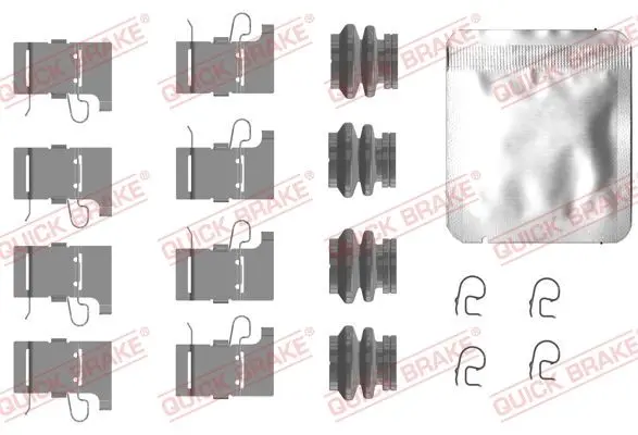 Монтажний набір гальмівних колодок задн LEXUS NX TOYOTA CAMRY, C-HR, COROLLA CROSS, RAV 4 V, YARIS CROSS VW T-ROC 1.0-3.5 07.14- QUICK BRAKE 1090084 (фото 1)