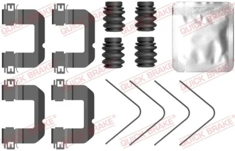 Монтажний набір гальмівних колодок передн KIA RIO IV, STONIC 1.0-1.6D 01.17- QUICK BRAKE 1090102