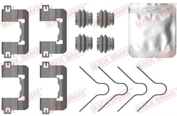 Монтажний набір гальмівних колодок передн KIA PICANTO III 1.0/1.0LPG/1.2 03.17- QUICK BRAKE 1090105 (фото 1)