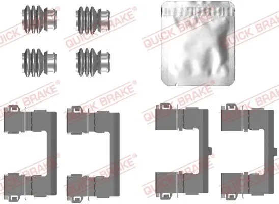 Монтажний набір гальмівних колодок передн OPEL INSIGNIA B, INSIGNIA B COUNTRY, INSIGNIA B GRAND SPORT PEUGEOT 3008, 3008 II 1.2-2.0D 05.16- QUICK BRAKE 1090112 (фото 1)