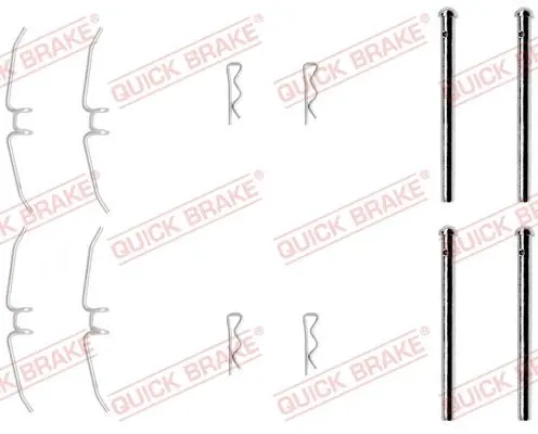 Монтажний набір гальмівних колодок задн VOLVO 140, 240, 260 1.8-2.8 07.67-08.93 QUICK BRAKE 1090901 (фото 1)