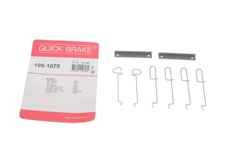Планка супорта (переднього) прижимна (к-кт) Peugeot 306/Renault Clio I 90-02 QUICK BRAKE 109-1070