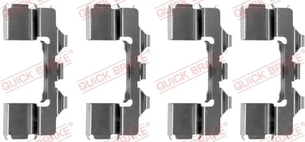 Монтажний набір гальмівних колодок передн NISSAN NAVARA, NP300, PICK UP, TERRANO I, URVAN, VANETTE SUBARU SVX 1.5-3.3 07.81- QUICK BRAKE 1091104 (фото 1)