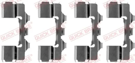 Монтажний набір гальмівних колодок передн NISSAN NAVARA, NP300, PICK UP, TERRANO I, URVAN, VANETTE SUBARU SVX 1.5-3.3 07.81- QUICK BRAKE 1091104