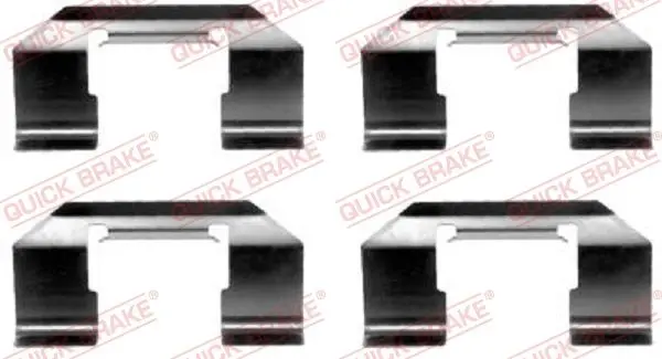 Монтажний набір гальмівних колодок передн NISSAN ALMERA II, PRIMERA 1.5-2.2D 06.90-11.06 QUICK BRAKE 1091174 (фото 1)