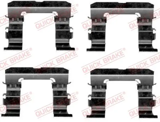 Монтажний набір гальмівних колодок передн NISSAN NAVARA, NP300, PICK UP 2.4/2.5D/3.2D 02.97- QUICK BRAKE 1091632 (фото 1)