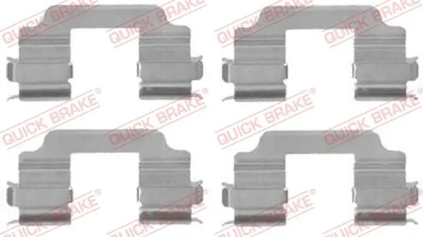 Монтажний набір гальмівних колодок передн OPEL AGILA B SUZUKI SPLASH, SWIFT III 1.0-1.6 02.05- QUICK BRAKE 1091709 (фото 1)