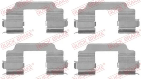 Монтажний набір гальмівних колодок передн OPEL AGILA B SUZUKI SPLASH, SWIFT III 1.0-1.6 02.05- QUICK BRAKE 1091709